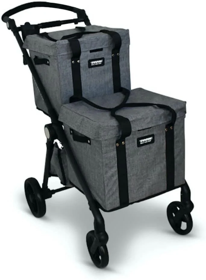 VOOMcart Personal Collapsible Grocery Cart with Wheels and Removable Baskets - Image 2