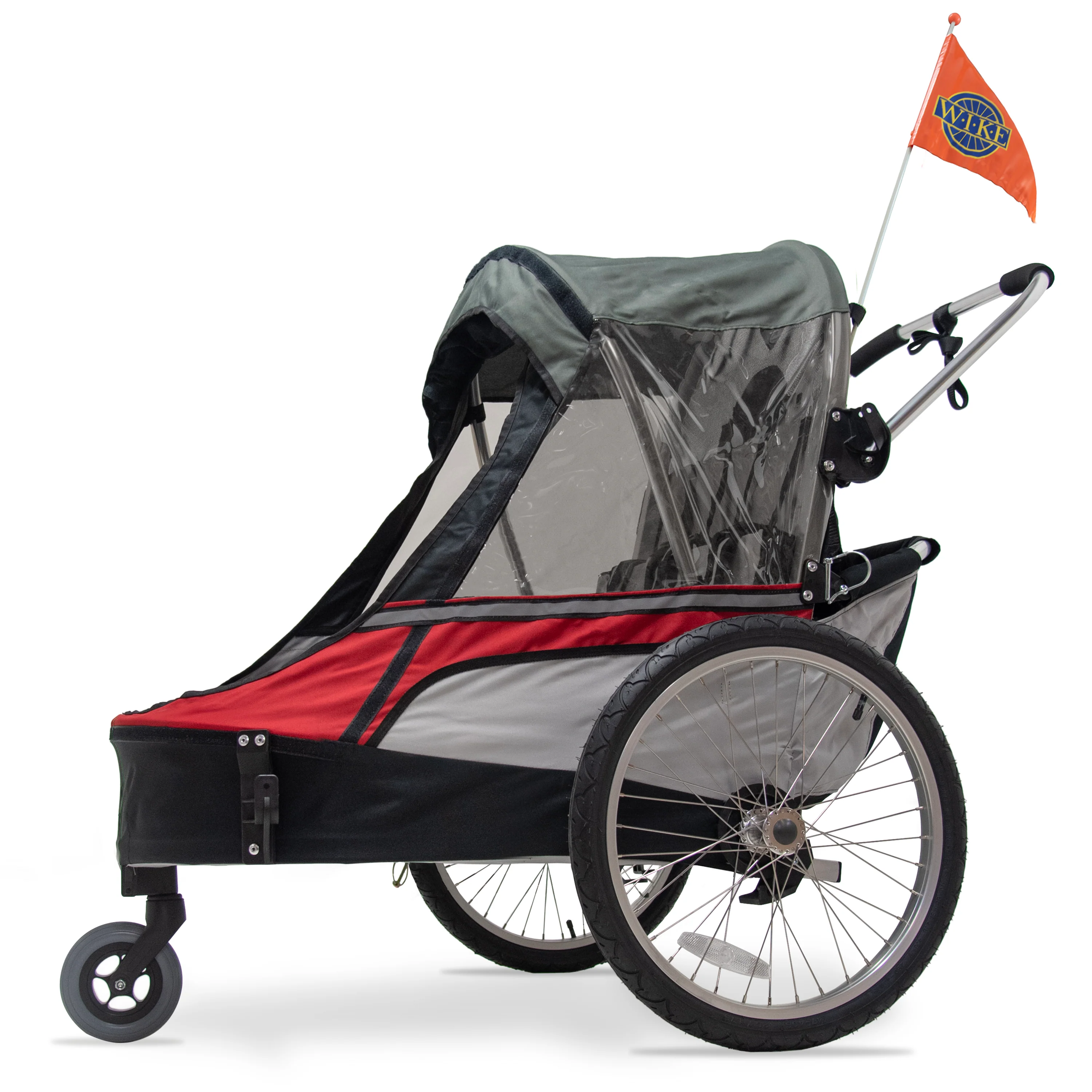 Wike Premium Double Children's Bike Trailer - Includes Stroller and Jogging Kit - Image 13